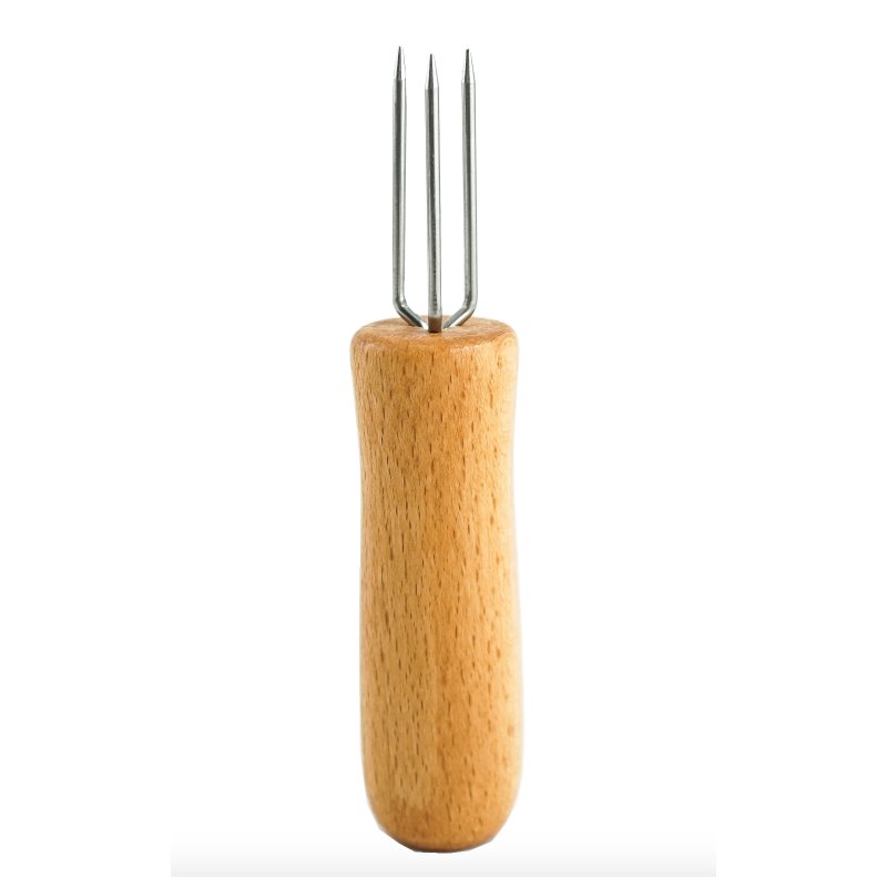 Moxahalter mit drei Dornen, Holzgriff