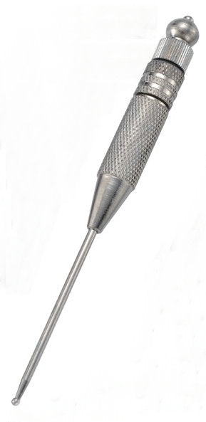 Ohr-Punktsucher / Drucktaster gefedert, Edelstahl, 11 cm