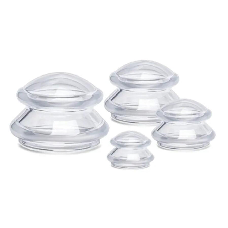 Massage-Cup-Set aus Silikon mit Samtbeutel