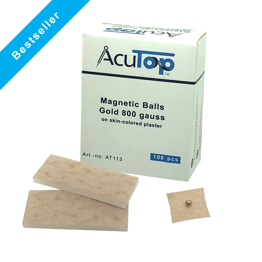 AcuTop magnetische Ohrkügelchen, gold oder silber, 100 Stück