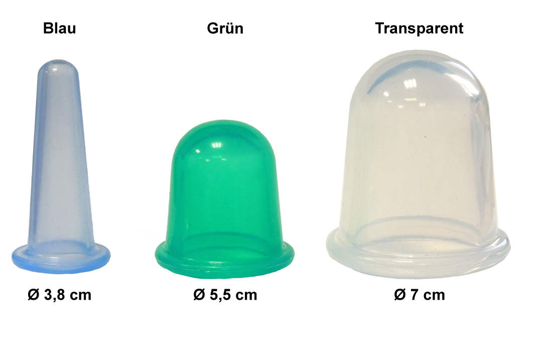 Silikon-Schröpfcups transparent, 10 Stück