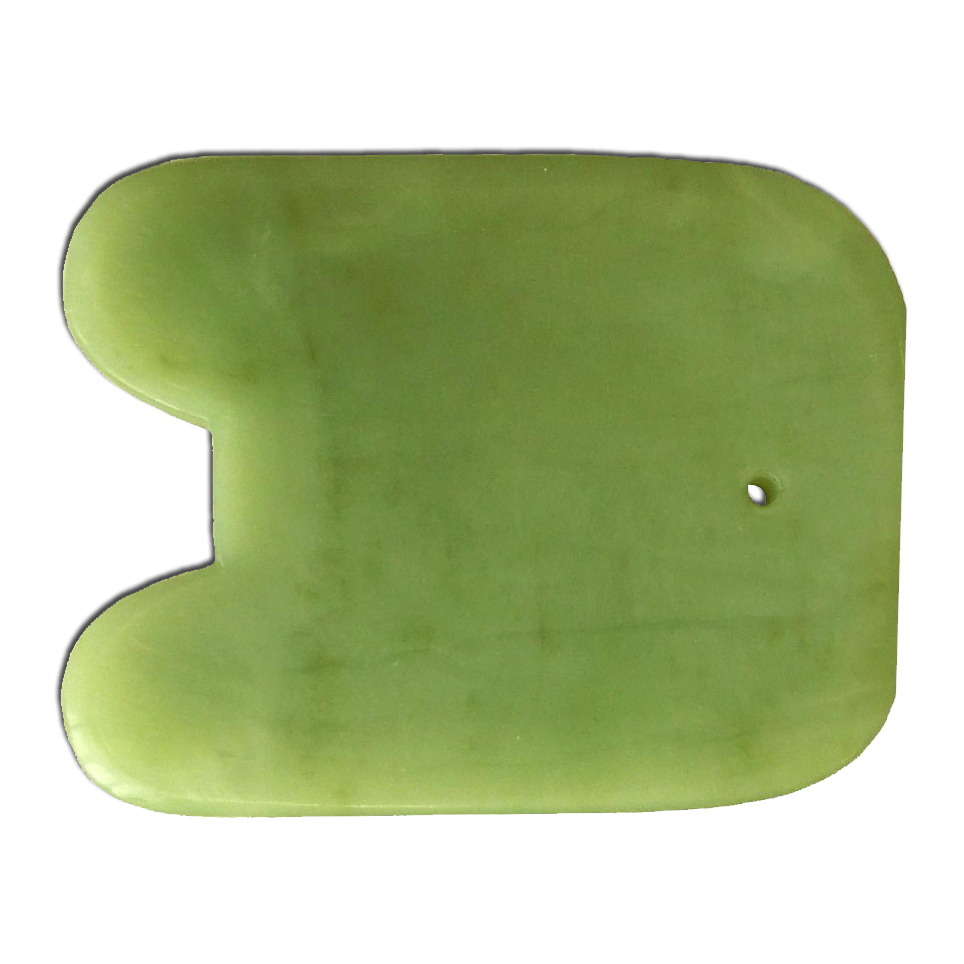 Gua-Sha-Schaber rechteckig aus Jade