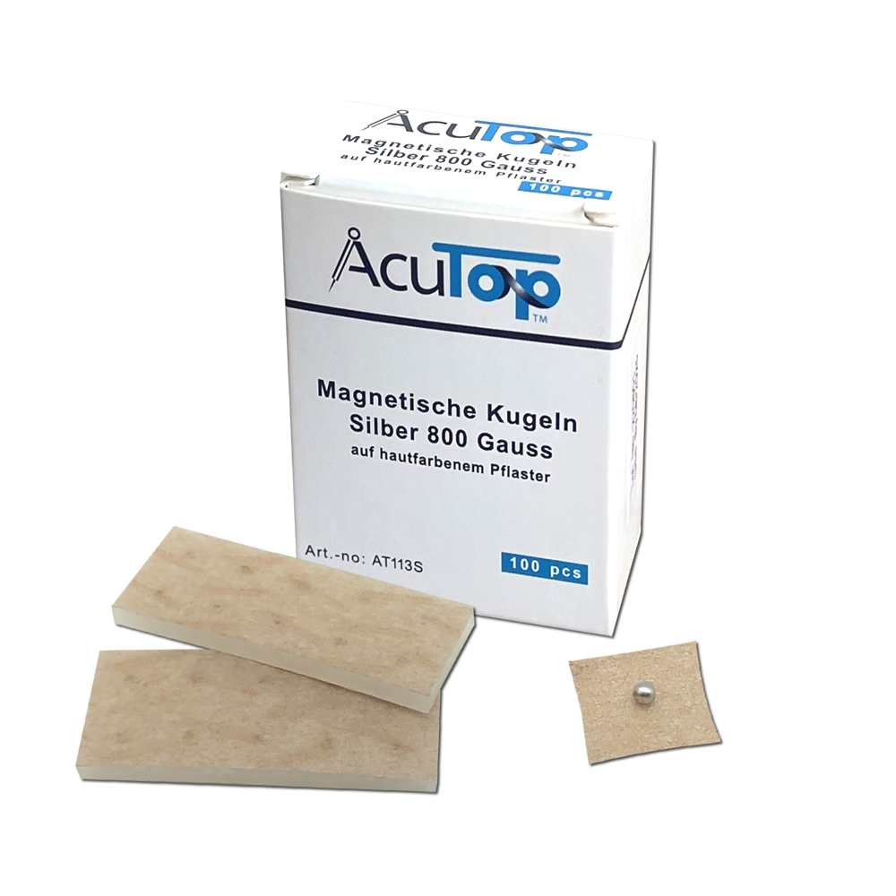 AcuTop magnetische Ohrkügelchen, gold oder silber, 100 Stück