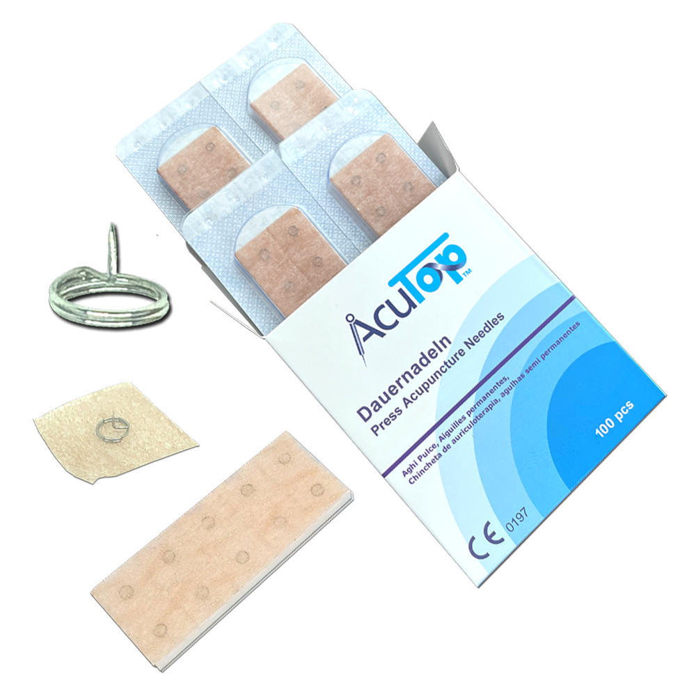 AcuTop Dauernadeln, einfaches oder doppellagiges Pflaster, 100 Stück