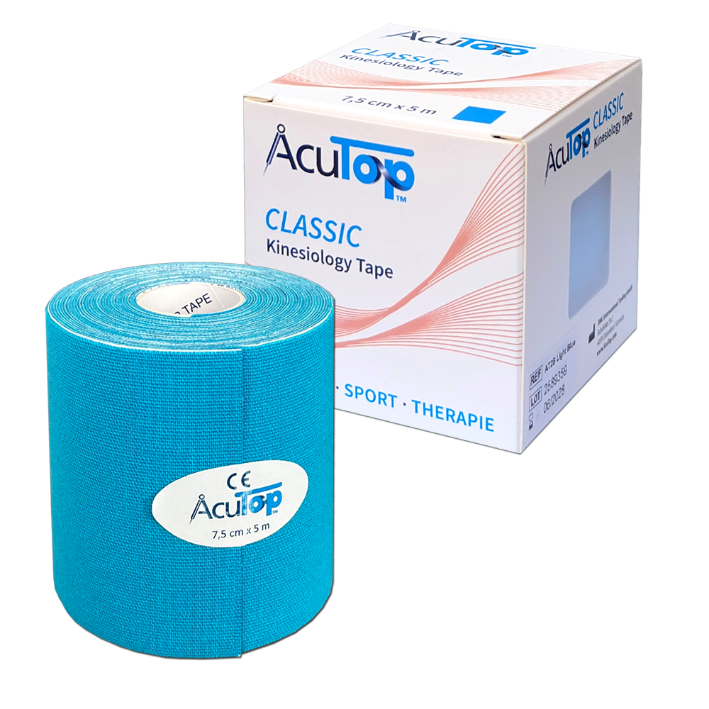 AcuTop Classic Tape L, 7,5 cm x 5 m, beige oder blau