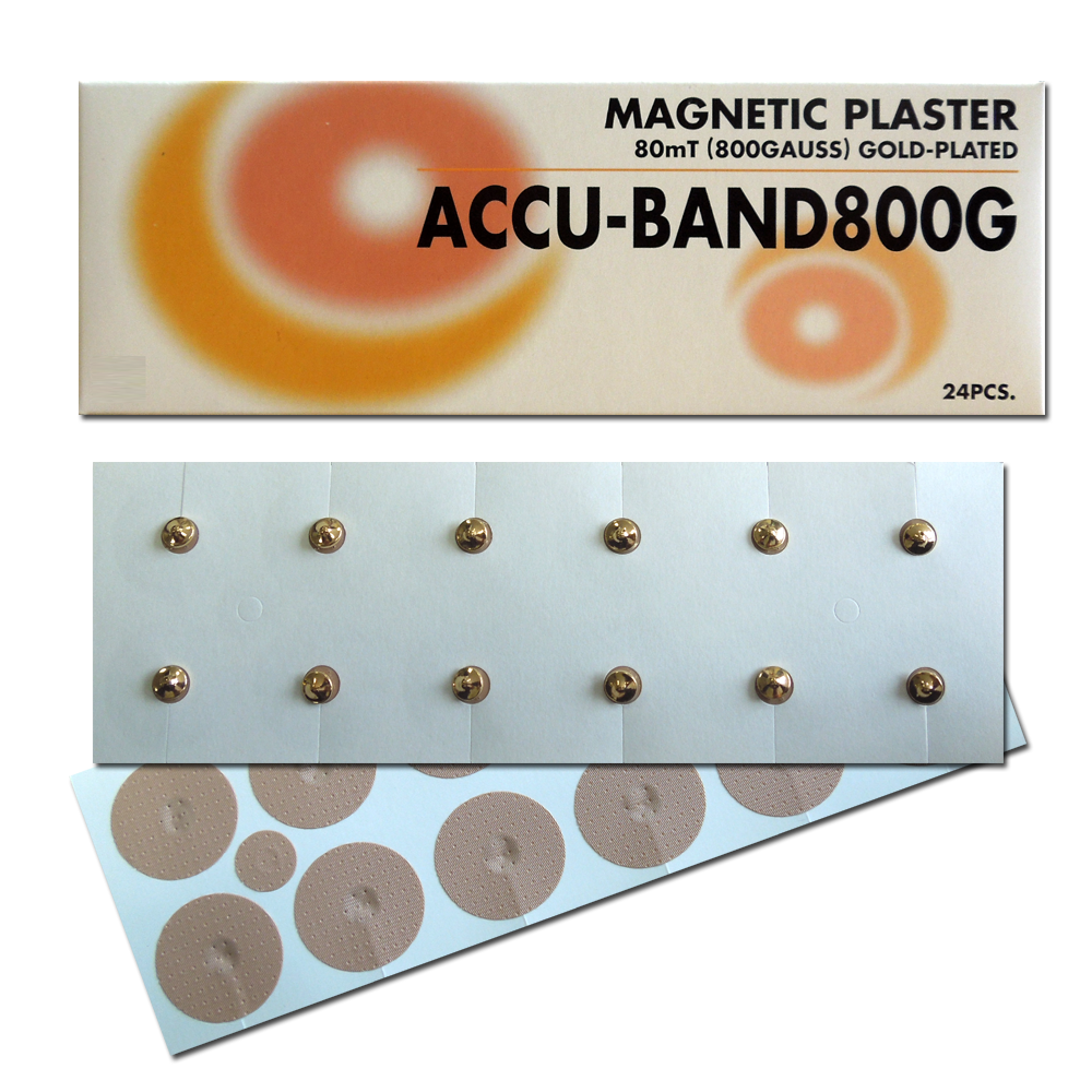 Accu-Band Magnetpflaster vergoldet, 800 Gauss