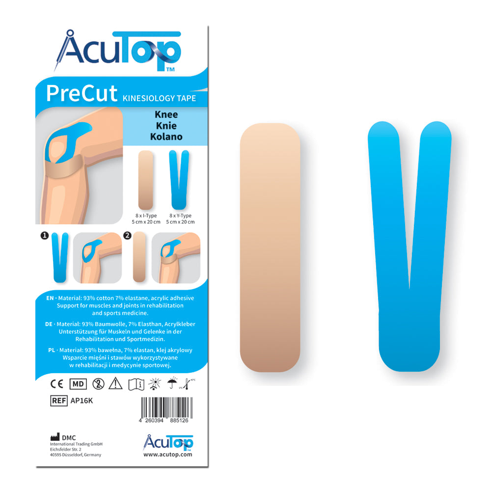 AcuTop PreCut Kinesiologie-Tape, 16 Zuschnitte