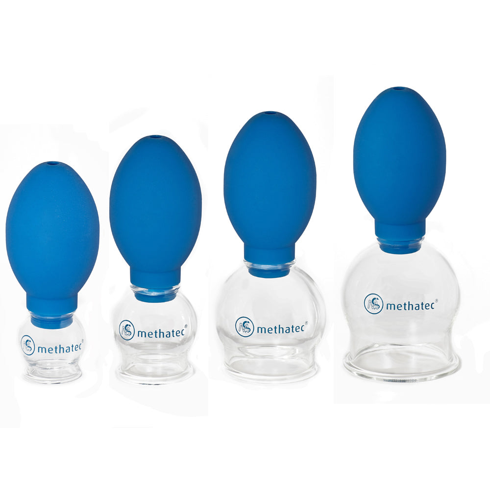 Schröpfglas-Set nach Celik, 4-teilig, Ø 3 / 4 / 5 / 6 cm