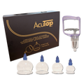AcuTop Glas-Schröpfset, 8 Glasbecher mit Vakuum-Handpumpe